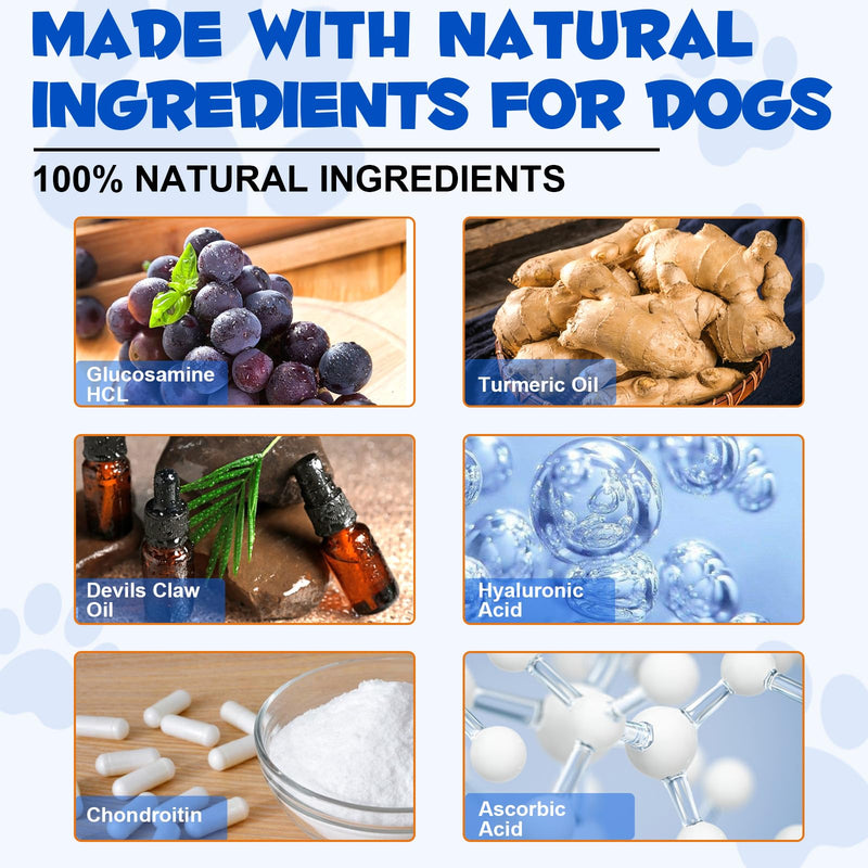 Dog Joint Aid & Relief Supplement, Liquid Supplement to Promote Healthy Joints, Cartilage & Mobility, Hip and Joint Supplements, Relieves Joint Pain for Dogs, 60ml
