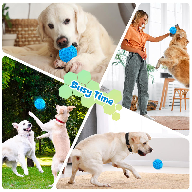 Squeaky Dog Toys for Aggressive Chewers, Indestructible Dog Balls for Aggressive Chewers, Squeaky Balls for Dogs,Interactive Dog Toys for Large Dogs,Funny Dog Squeaky Ball Heavy Duty Dog Toy - BeesActive Australia