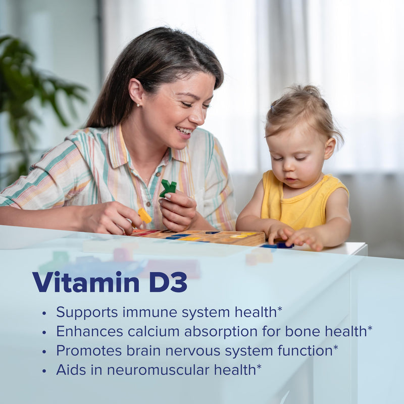 Superior Source Baby Vitamin D3 - Immune Support Supplement - Aids Healthy Bones & Teeth - Non-GMO & Gluten-Free - 100 MicroLingual Instant Dissolve Tablets 100 Count (Pack of 1)