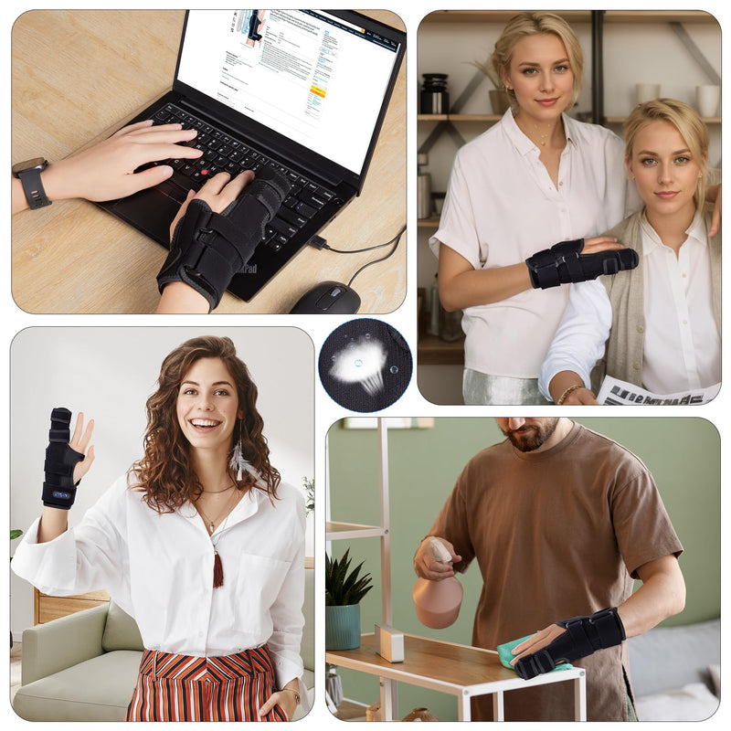 Finger Splint Brace,Supports Pinky,Ring,Middle,Metacarpals & Knuckles,Adjustable Left Right Hand Braces,Straightener for Trigger Fingers Splints,Broken,Arthritis,Fracture,Sprain,Injury,Tendonitis Small/Medium