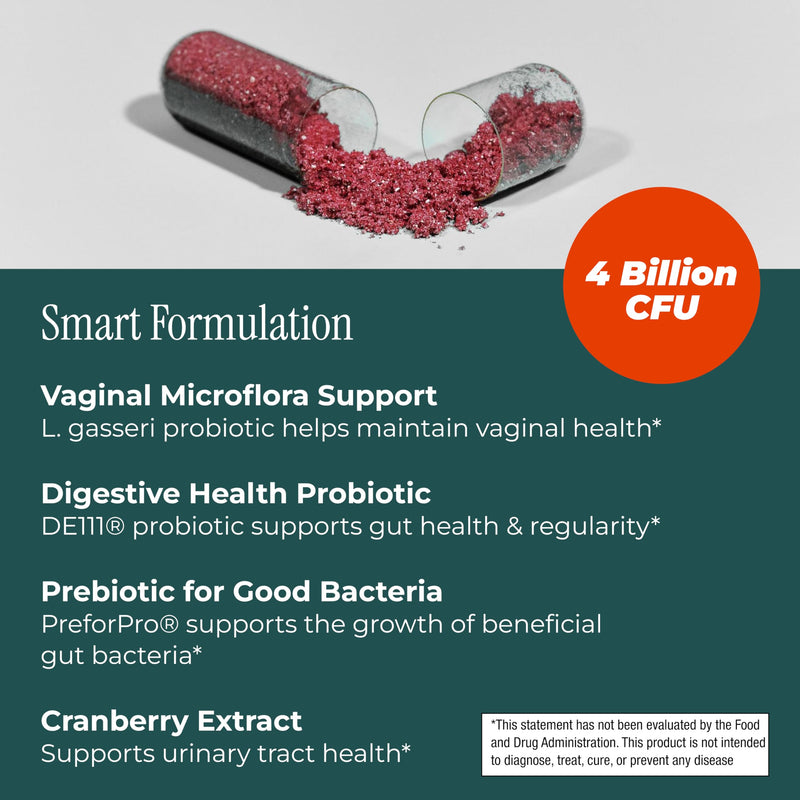 pH-D Feminine Health Vaginal Probiotic Oral Supplement, 30 Count | Women's Health Probiotic with Prebiotic Blend, Cranberry Fruit Extract, Oral Supplement 30 Count (Pack of 1)
