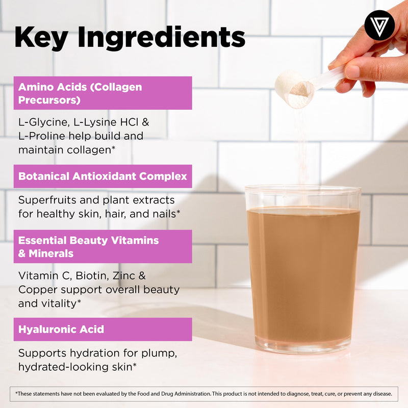 Vital Vitamins Vegan Collagen Booster Powder with Amino Acids & Vitamin C | Mango Raspberry Lemonade Flavor, Plant-Powered Collagen Support with Biotin & Hyaluronic Acid, 30 Servings 1