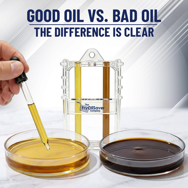Fryer Oil Test Kit - Visual Two Color Analysis - Deep Fryer Oil Analysis Kit w/Eye Dropper - Monitor Frying Grease Quality for Kitchen, Restaurant, Food Truck - FC3017B FMP 538-1000 by FryOilSaver Co - BeesActive Australia