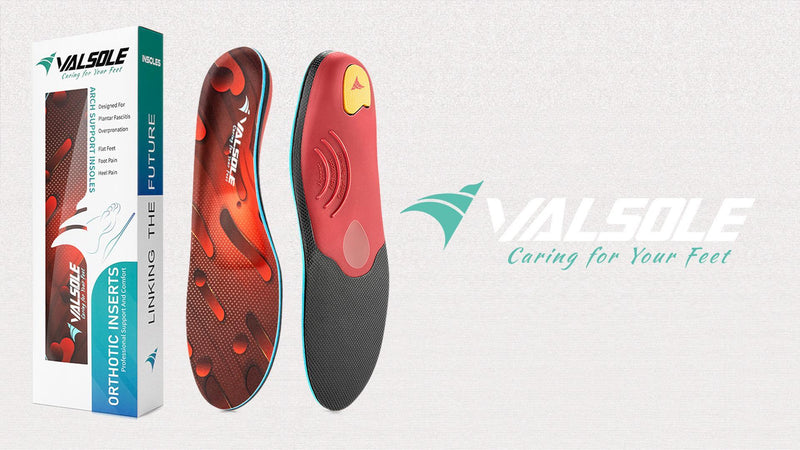 VALSOLE 250+ lbs Plantar Fasciitis High Arch Support Insole for Men Women,Heavy Duty Support Pain Relief Orthotics Insert,Relieve Flat Feet,High Arch,Foot Pain,Standing All Day Boot Work Shoe Insole MEN 10-10 1/2 | WOMEN 12-12 1/2--(290mm) Red
