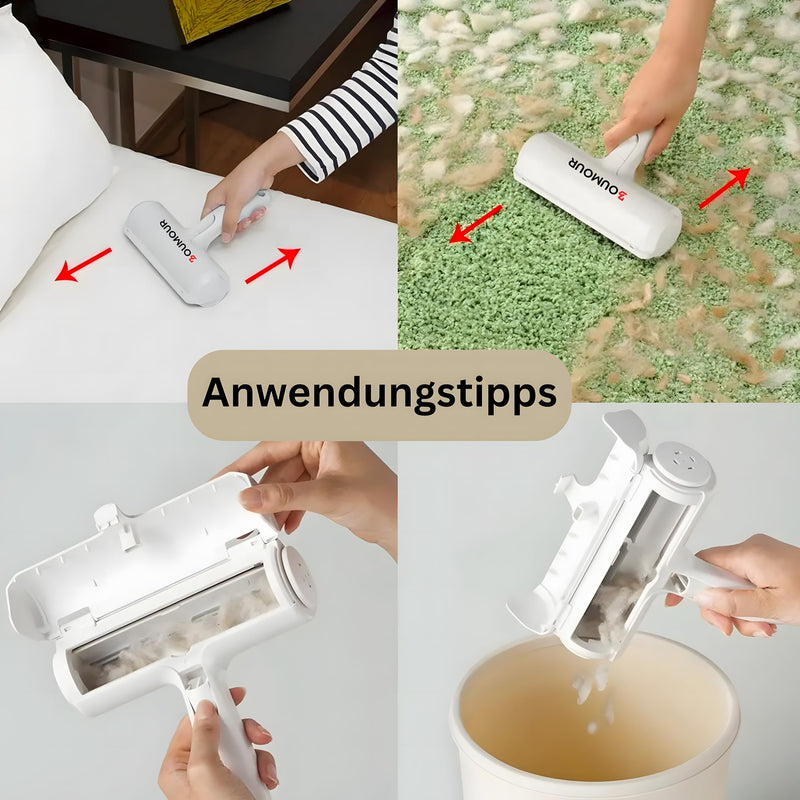 BOUMOUR® Pet Hair Remover, Lint Roller, Pet Hair, Pet Hair Tool, Pet Hair Removal, Carpets, Sofa, Bed Self-Cleaning for Removing Cat Hair & Dog Hair, Reusable. - BeesActive Australia