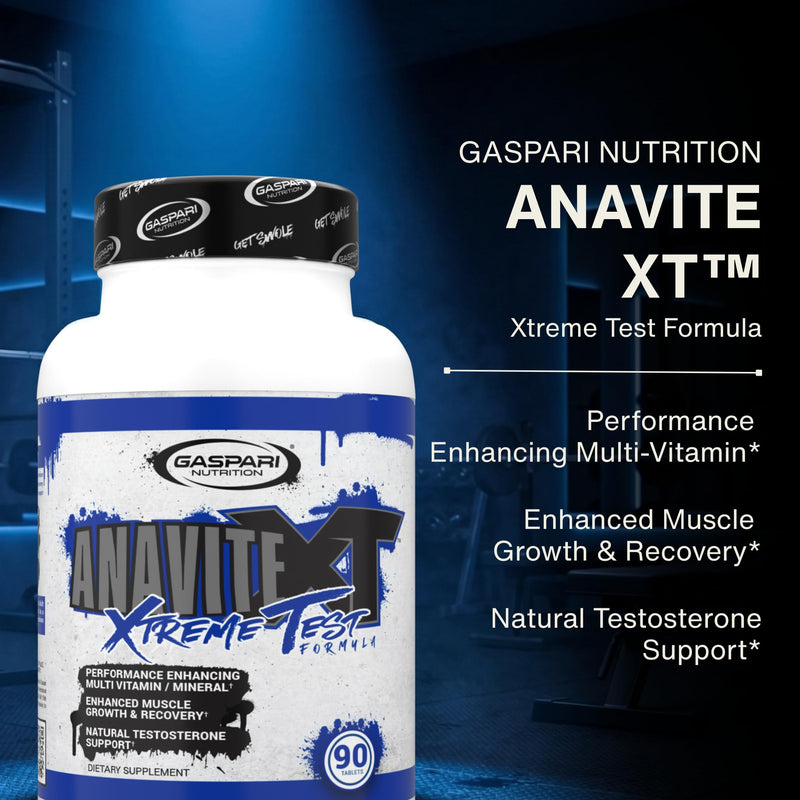 Gaspari Nutrition Anavite XT: Multivitamin and Mineral Complex for Men, Enhanced Muscle Growth and Recovery, Testosterone Support, 90 Tablets