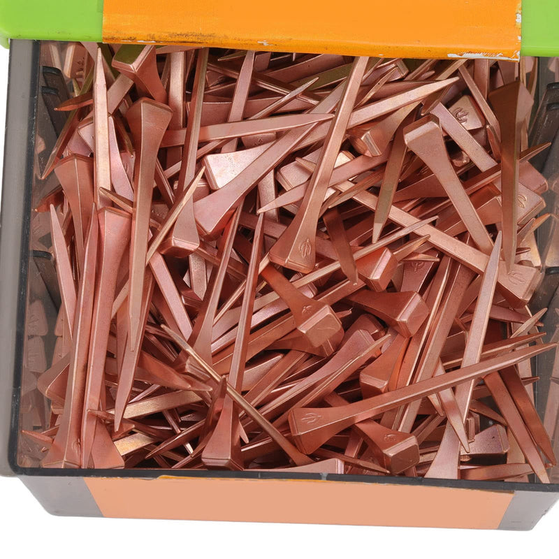 Horseshoe Nails, Heavy Duty Horseshoe Nails Copper Plated 250 Pieces for Shoeing (E5slim) - BeesActive Australia