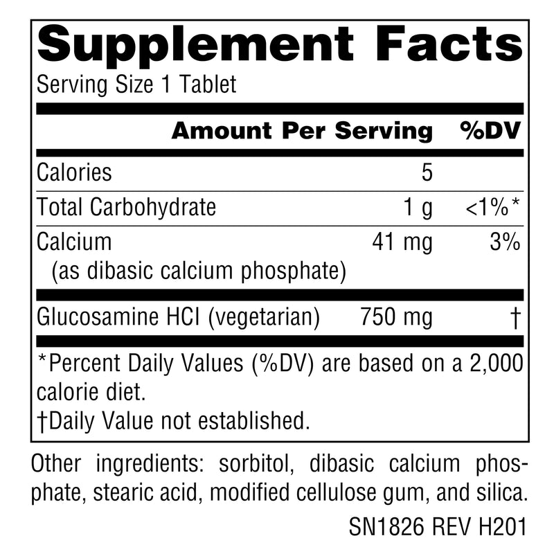 Source Naturals Vegetarian Glucosamine, 750 mg, Promotes Healthy Joints* - 240 Tablets