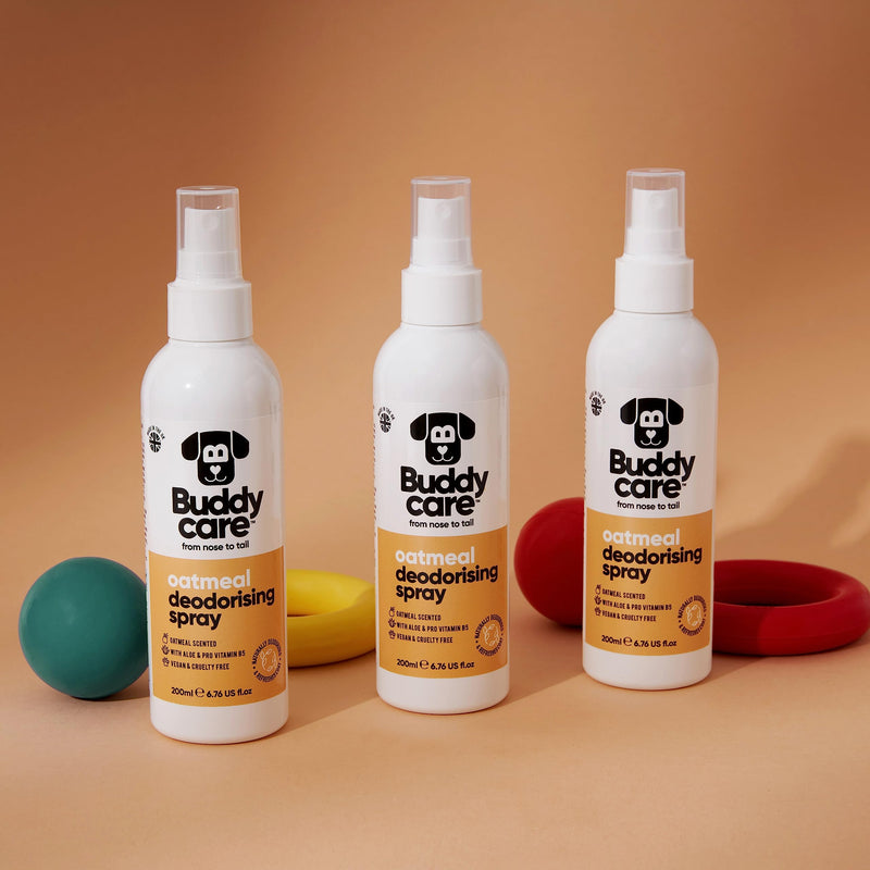 Dog Deodorising Spray - Deodorising Spray for Dogs - With Aloe Vera and Pro Vitamin B5 (Oatmeal, 200ml) - PawsPlanet Australia
