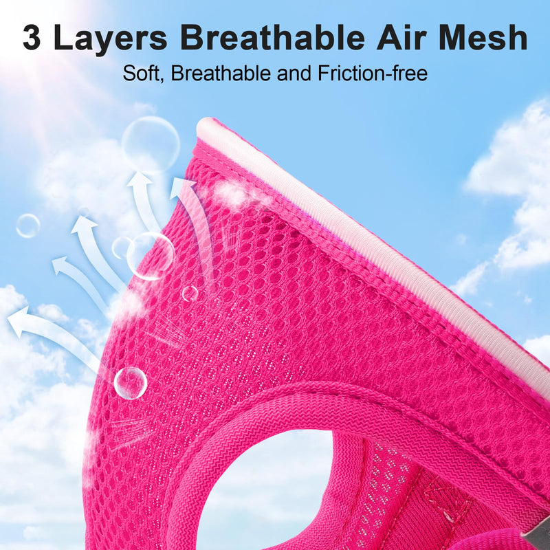 Light Up Dog Harness,Step in Dog Harness for Small Medium Sized Dog,No Pull Reflective Dog Vest Harness 360° High Visibility,LED Pink Dog Harness Rechargeable for Night Walking XS - BeesActive Australia