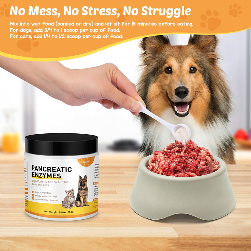 Pancreatic Enzymes for Dogs (8.8 Oz) | 10x Pancreatin Formula | Digestive Enzymes for Dogs with EPI | Helps Restore Normal Weight, Supports Digestive Stress and Pancreatic Issues - PawsPlanet Australia