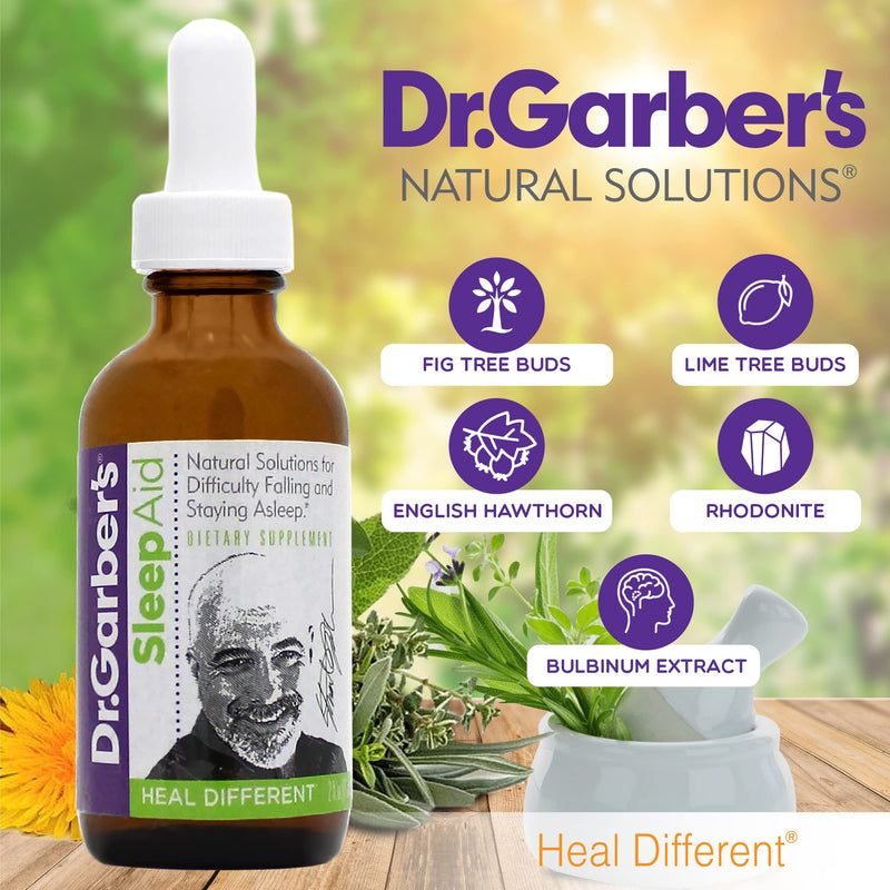 Dr. Garber's Natural Solutions Sleep Aid Oral Drops - Gemmotherapy Liquid Supplement: Supports a Safe & Healthy Sleep Cycle, Calmness & Relaxation - 60ml - BeesActive Australia