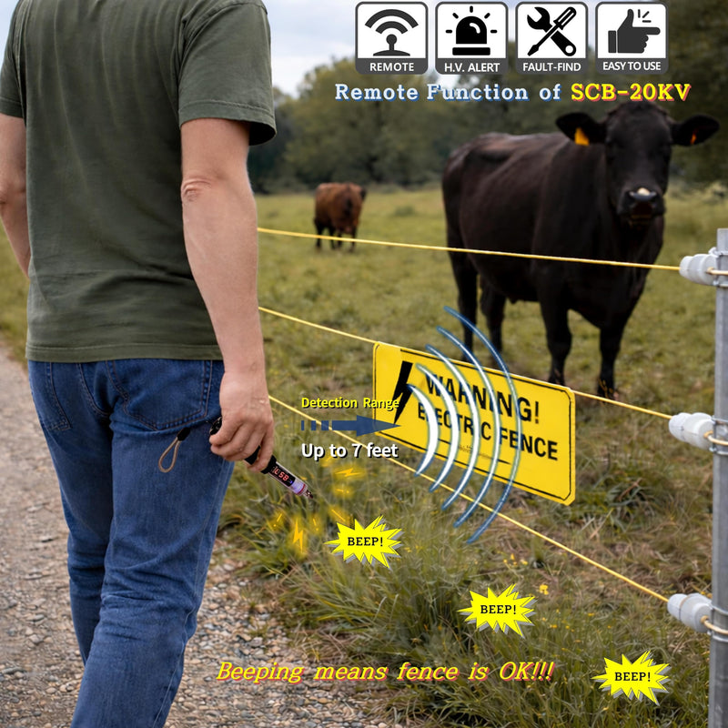 Electric Fence Tester Voltmeter 20,000V - Product of Korea