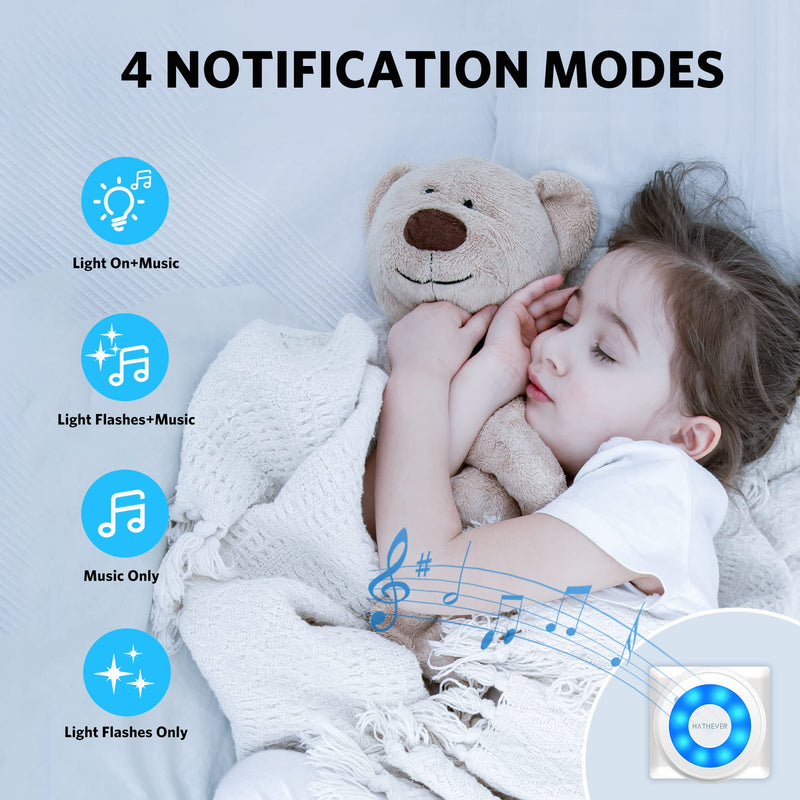 Dog Door Bell for Potty Training, Wireless Doggie Doorbell to Go Outside, Operating at 1000 Feet with Super-Light Touch Button, CD Quality Sound & 4 Notification Modes 1 receiver + 1 button - BeesActive Australia