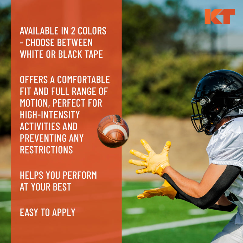 KT Turf Tape – Premium Synthetic Tape 30 ft. Turf Burn Protection, Pain Relief, and Muscle Support – Extra-Wide 4 in. x 30 ft. Roll, Flexible and Long-Lasting Adhesive, Ideal for Football and Athletes Black - BeesActive Australia