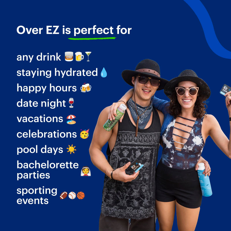 OVER EZ Pre-Drink Supplement - [$1.30 x Serving] Party Recovery & Prevention Pills for a Night Out & Better Mornings, Milk Thistle, Amino Acids, Vitamin Bs (30 Servings) 30 Servings