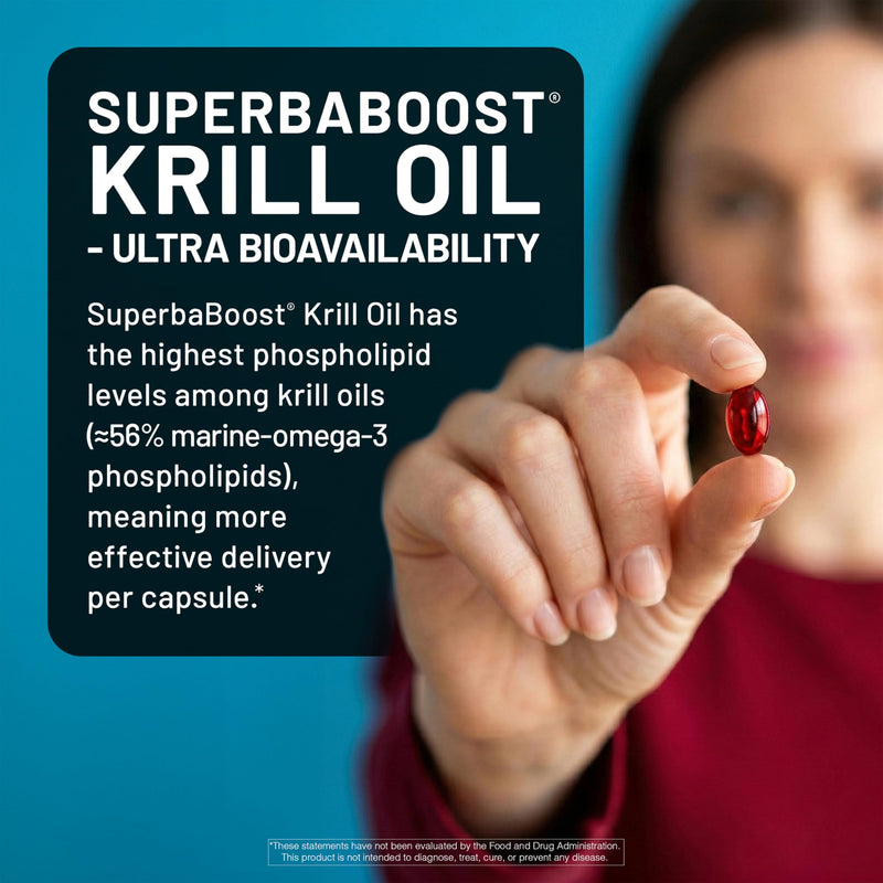 NatureWise Krill Oil 1,000 mg + Vitamin D3 6,000 IU - SUPERBAboost Concentrated Antarctic Krill Oil - Omega-3 EPA & DHA, Phospholipids & Astaxanthin - Non-GMO - 60 Softgels[30 Day Supply]