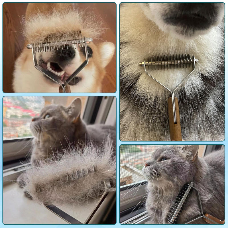 onebarleycorn Coat King the trimming harrow, dog brush and cat brush undercoat trimming knife undercoat brush dog brush for dogs and cats 14 blades (S: 184 x 62 mm) 14 blades - BeesActive Australia