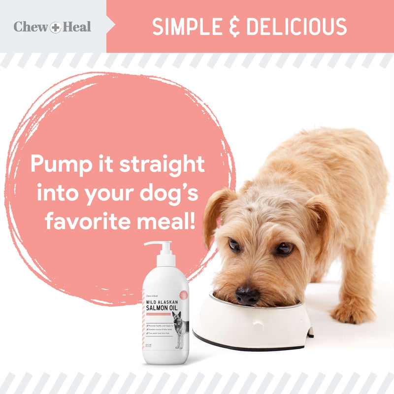 Wild Alaskan Salmon Fish Oil for Dogs - 32 oz. of Fish Oil Formula - Pump Cap Bottle - Contains Omega-3 and 6, Vitamin D, EPA, and DHA for Healthy Skin and Coat 32 oz Oil - PawsPlanet Australia