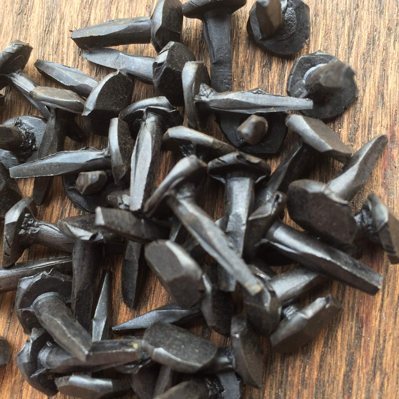 (10) 5/8" Steel Decorative Wrought Head Nails with Black Oxide Finish - 10 Nails - BeesActive Australia