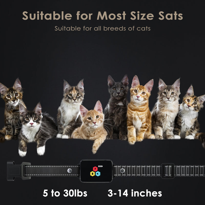 Cat Training Collar Cat Bark Collar with Remote Electric Cats Shock Collar 3300FT IP67 Waterproof 3 Training Modes Beep Vibration Shock Mode Top Meowing Effective for Bad Behavior Pink - BeesActive Australia