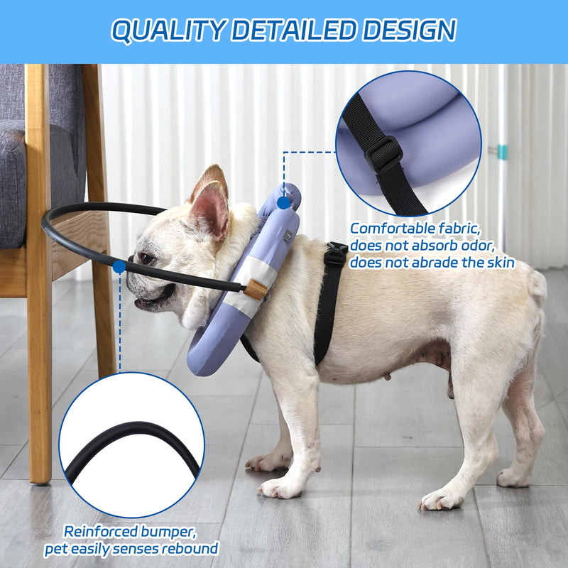 Blind Dog Halo,Blind Dog Harness, Lightweight Halo for Dogs&Cats, Adjustable Guiding Device Protects Pets from Collision, Builds Confidence, Purple (S) Small - BeesActive Australia