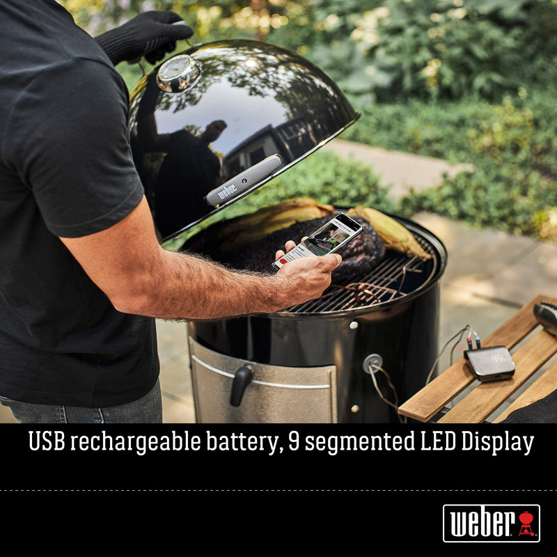 Weber Instant‑Read Thermometer Probe, Black/Silver – Fast Digital Grill & Kitchen Thermometer with 15‑Second Readout, Auto Shutoff & Fahrenheit/Celsius Options Single - BeesActive Australia