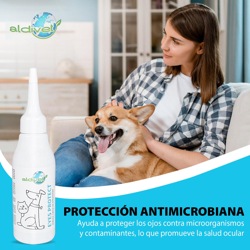 Aldivet Eye Protector for Dogs and Cats – Hydrates and Soothes Irritations – Removes Contaminants – Aloe Vera Extracts – Protects from Desiccation – Antimicrobial Protection – Gentle Cleansing.