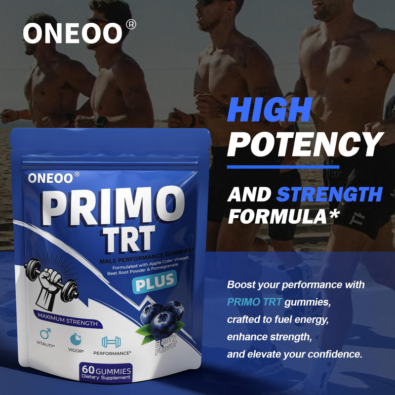 Primo TRT Gummies, Official Primo TRT Gummies for Men, Maximum Strength Energy Support, Primo TRT Male Performance Gummy with Advanced Formula Support Overall Health & Wellness