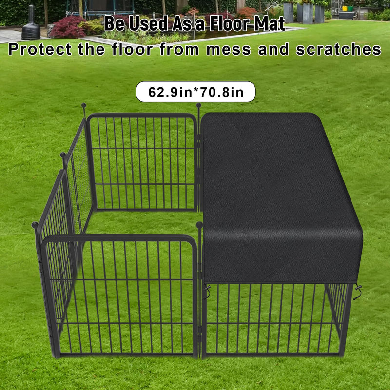 SIRUITON Dog Playpen Cover, with Sun/Rain Cover. Sun Shade Specialized Dog Playpen Fits for 24/32/40/45/50" H 8 Panels Dog Playpen. (Note: Cover Only) - BeesActive Australia