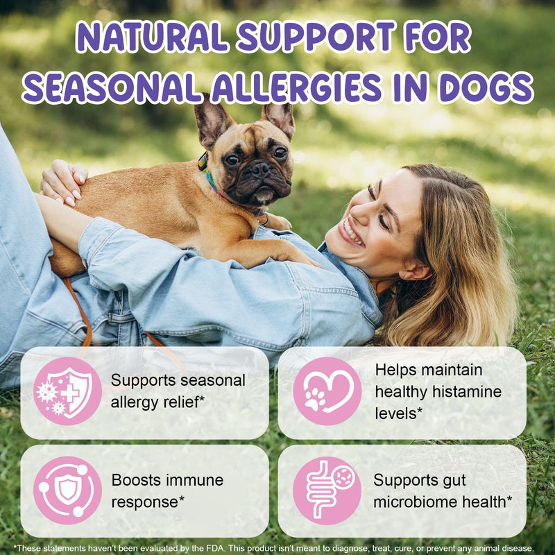 Dog Allergy Relief (2 fl.oz), Allergy Relief Aid for Dogs, Immune Support Supplement, Dog Itchy Skin Relief, Itchy Skin Treatment for Allergies, Natural Pet Supplement