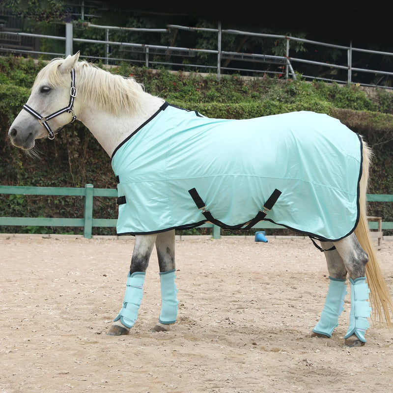 Horse Mesh Fly Sheet Standard Neck Summer Rug Green 84" 84" - BeesActive Australia