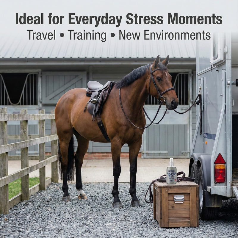 Calming Spray for Horses – Fast-Acting Horse Calmer with Magnesium for Anxiety, Stress & Spooking | Natural Focus & Relaxation Support | Non-Drowsy & Competition Safe | Instant Calming 300 ml (Pack of 1)