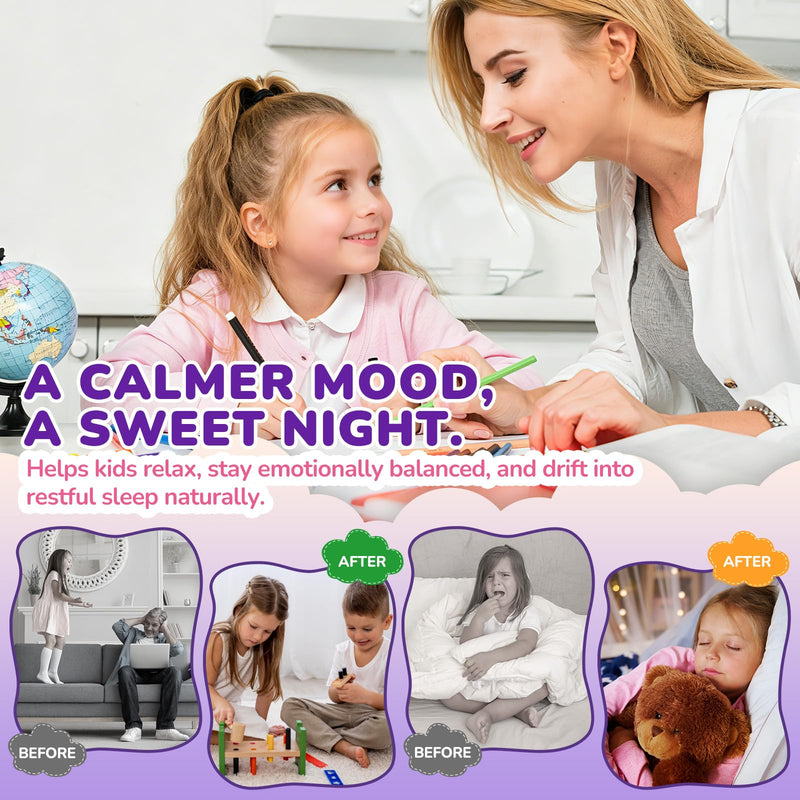 Kids Magnesium + Saffron Liquid Drops - Magnesium Glycinate Saffron for Kids with L-Theanine, Omega-3, Vitamin B6, D3, K2, Magnesium Drops for Children Mood, Relax, Sleep, Strawberry Flavor, 2 Fl Oz 2 Fl Oz (Pack of 1)