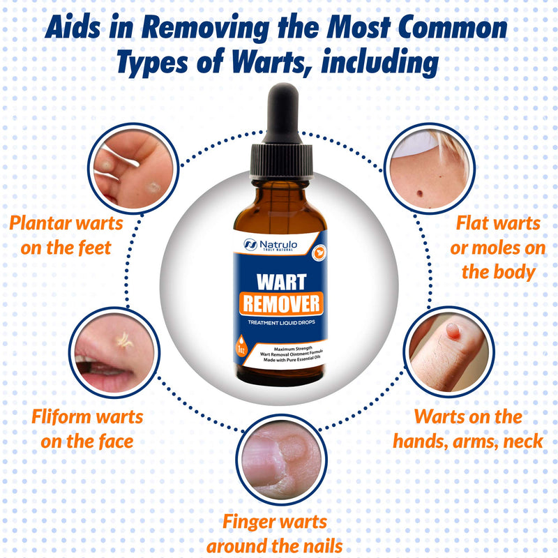 Natural Wart Oil Liquid Drops – Fast, Safe for Kids, Maximum Strength Wart Ointment with Pure Essential Oils – No Pain, No Scarring, Easy to Use on Face, Neck, Body, Hands, Feet - BeesActive Australia