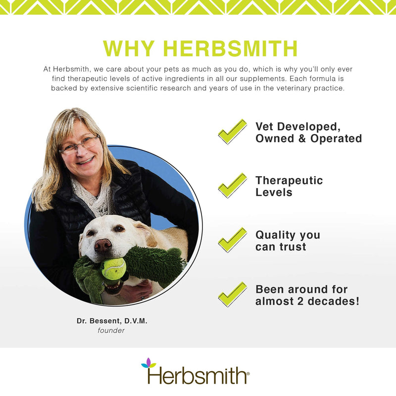 Herbsmith Organic Slippery Elm - Digestive Aid for Dogs and Cats - Constipation and Diarrhea Relief for Dogs and Cats - Megaesophagus Dog Aid- 75g 75g Powder - BeesActive Australia