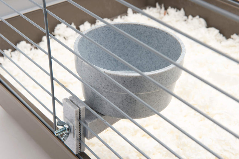 Lixit Quick Lock Removable Cage Bowls for Rabbits, Birds, Dogs, Cats, Gunea Pigs and Other Small Animals. (20oz, Granite) 20oz - BeesActive Australia