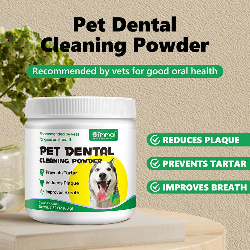 Teeth Cleaning Dental Powder for Dogs, Powder for Pets, Dog Breath Freshener, Reduce Plaque and Tartar, Dental Care Food Additive, Oral Health Supplement, Supports Healthy Mouth for Dogs 2.82oz - BeesActive Australia