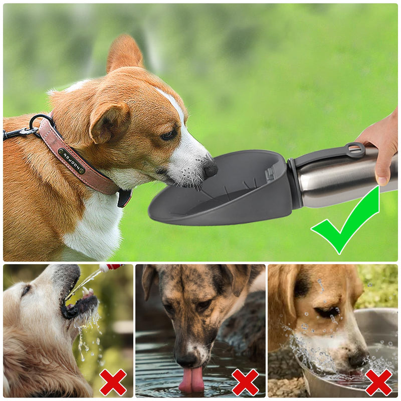 URPOWER 27 Oz Large Dog Water Bottle, Double Wall Insulated Stainless Steel Dog Travel Water Bottle Leak Proof Portable Pet Water Dispenser BPA-Free Drinking Bowl for Dog Outdoor Walking, Hiking - BeesActive Australia