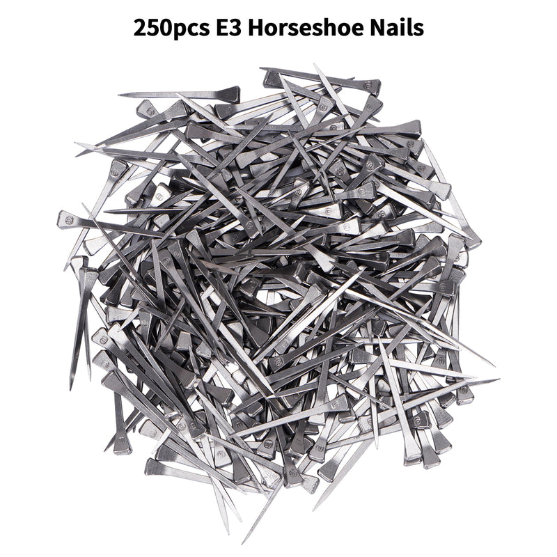 lukar 250pcs E3 Horseshoe Nails 1.8 Inch Stainless Steel Horse Shoe Nails for Stained Glass, Crafts, Horse Training Equestrian Sports E3-1.8inch - BeesActive Australia