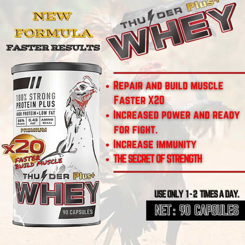 HULX Faster X3 New Formula Vitamins Health Chicken Supplement Capsules Faster X3 New Formula Whey Protein+ & Restore+ 90 Capsules