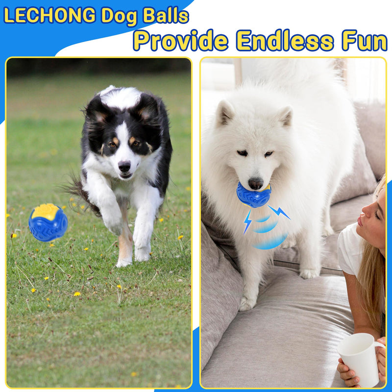 Dog Balls, Squeaky Balls for Dogs 3” Interactive Chew Toy for Aggressive Chewers Puppy Ball Toys Relieves Anxiety and Clean Teeth, BPA Free Non-Toxic Dog Toys for Large and Small Dogs - BeesActive Australia