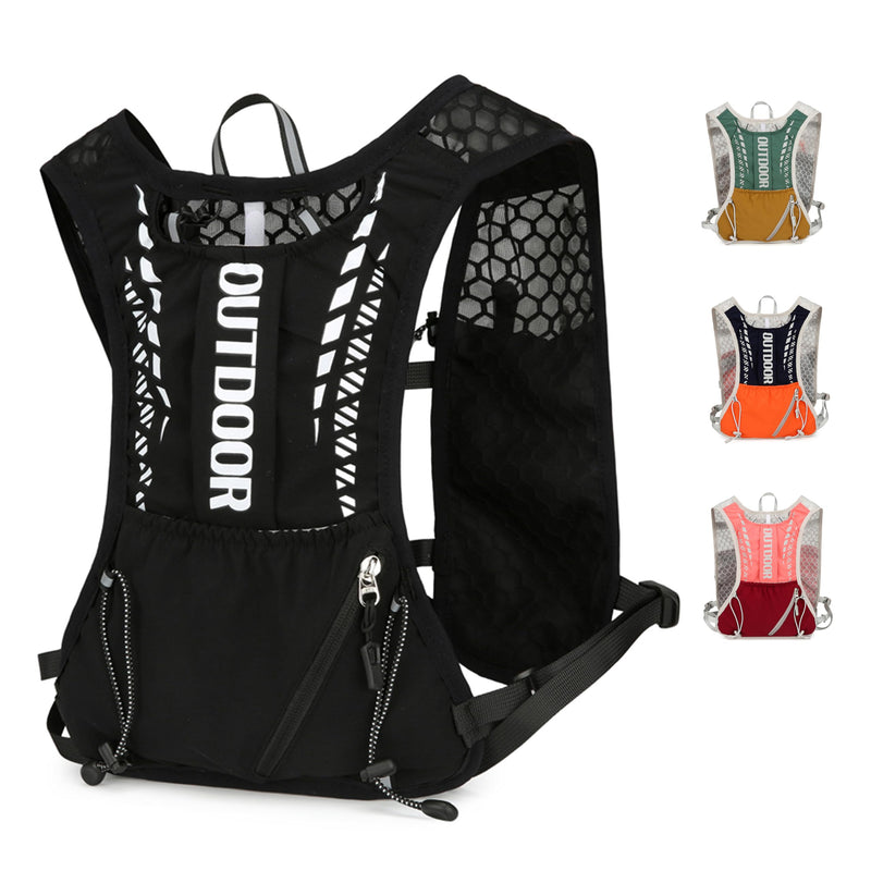 5L Hydration Backpack for Women and Men - Lightweight Running Vest with 1.5L Water Bladder, Water Backpack for Hiking, Running, Biking, Cycling and Rave, Adjustable Straps Black General