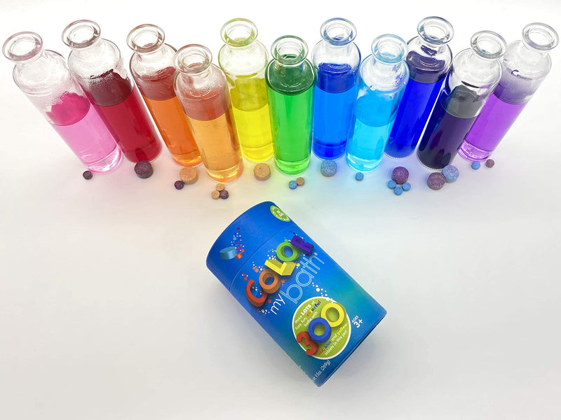 300 Count - The Original Fizzy Color Changing Tablets - Non Toxic, Non Staining, Fragrance Free Eco-Friendly Container - Fun Educational Bathtime Activity for Kids - Made in The USA - BeesActive Australia
