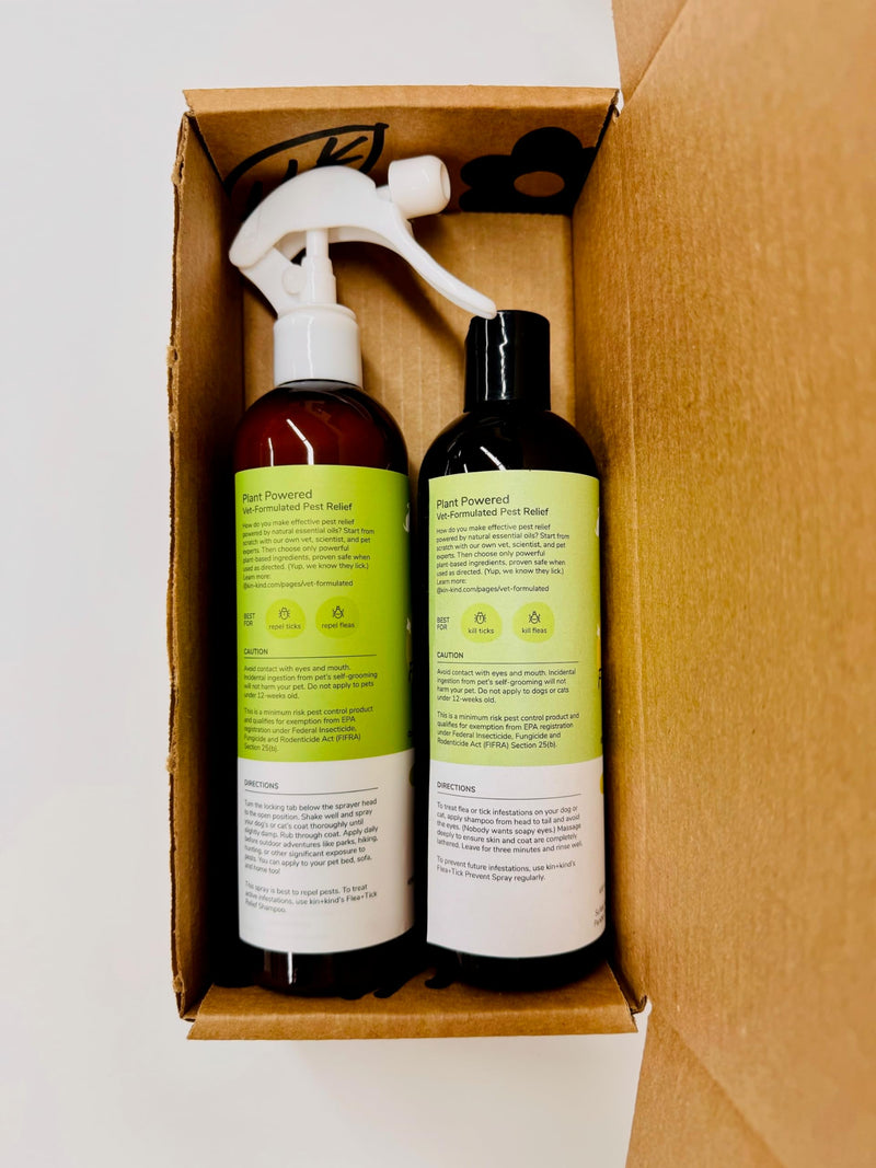 Flea & Tick Spray and Shampoo Kit for Dogs & Cats Lemongrass Shampoo - Lemongrass Spray - PawsPlanet Australia