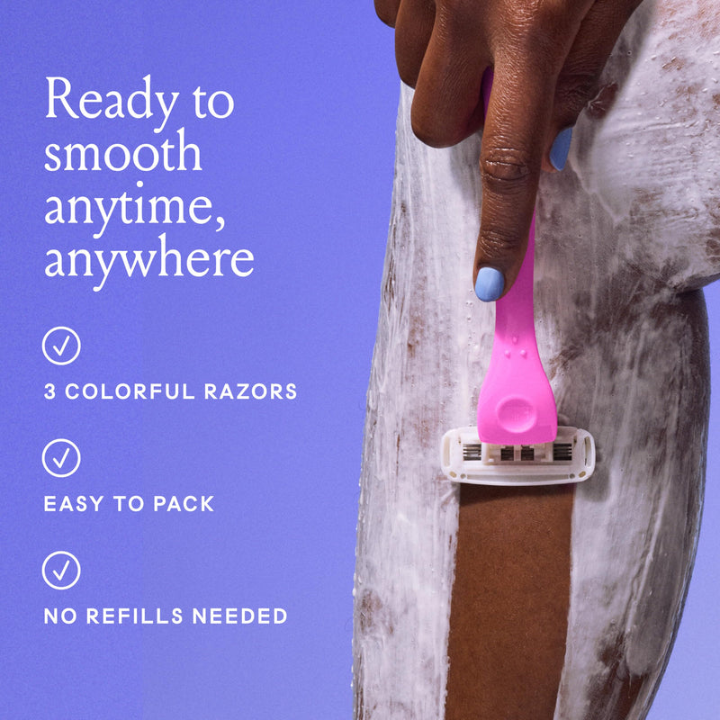 Billie Disposable Razors for Women - The Malibu Set 1 Count (Pack of 3)