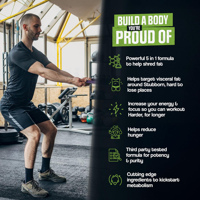 Male Crave Less - Fat Burner & Appetite Suppressant for Men to Help Shed Belly Fat, Sustain Muscle & Boost Energy | 3rd Party Tested Supplement - 60 Weight Loss Pills to Help Lose Weight - BeesActive Australia