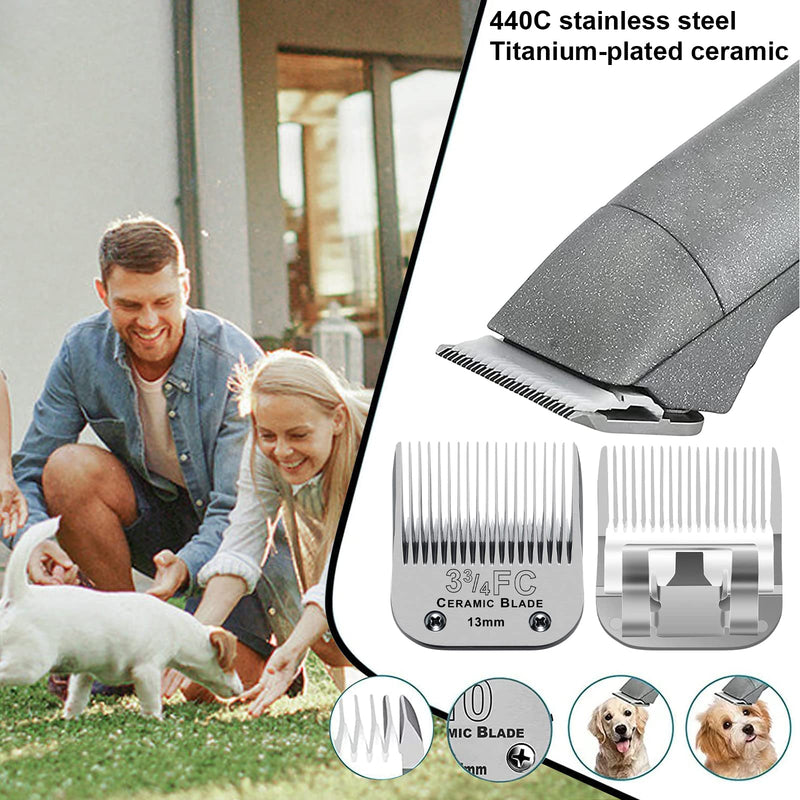 BESTBOMG replacement blades for hair clippers for grooming dogs compatible with Oster animal hair clippers compatible with Wahl and Andis dog clippers (3FC) B1 3FC 13mm - BeesActive Australia