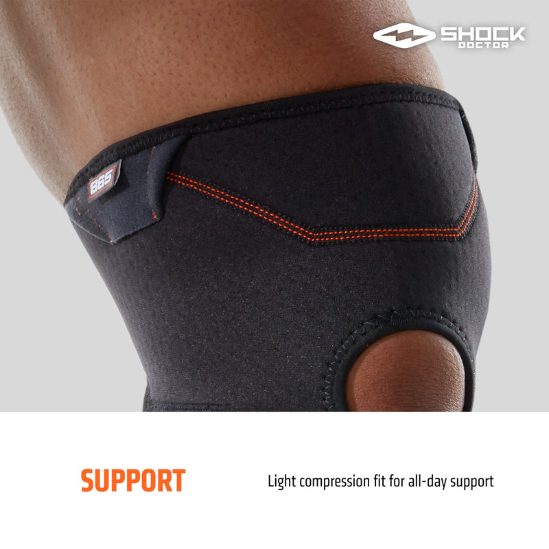 Shock Doctor Knee Brace Compression Sleeve Support (1 Unit). Helps Pain / Healing from Arthritis, Bursitis, Tendonitis, Meniscus Tear, Patella Alignment and more. For Basketball, Football, Running and most Sports. Increases Blood Flow. Knee Wrap for Me...