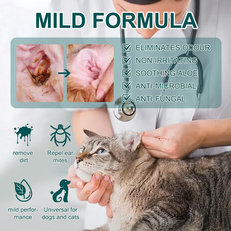 Ear Drops for Dogs Ear Infection,Soothing Gentle Ear Wax Removal Soothes Itchy & Inflamed Helps Maintain Comfort